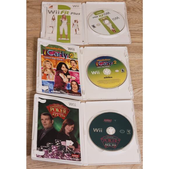 Lot Of 3 Nintendo Wii Video Game lot Pre-owned Untested Scratched With Manual - Picture 3 of 3